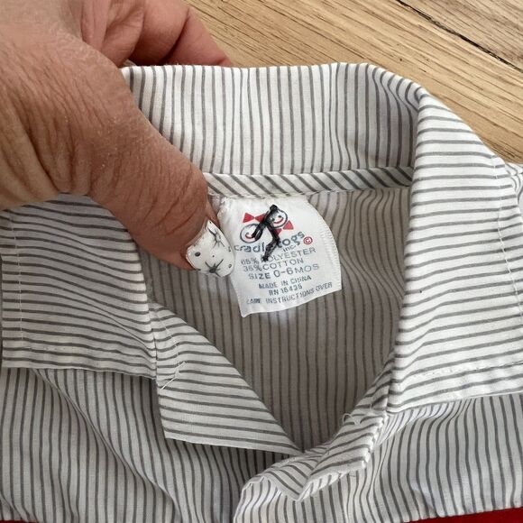 Vintage Baby Boy Clothes Lot of 11 0-6 Month pants one-piece shirt sweater vest - Picture 9 of 12